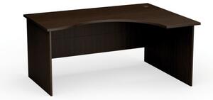 Ergonomický kancelářský pracovní stůl PRIMO Classic, 1600 x 1200 mm, pravý, wenge
