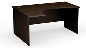 Ergonomický kancelářský pracovní stůl PRIMO Classic, 1600 x 1200 mm, levý, wenge