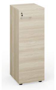 Nizká kancelářská skříň PRIMO Classic, 1087 x 400 x 420 mm, šedá / dub přírodní