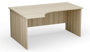 Rohový kancelářský pracovní stůl PRIMO Classic, 1600 x 1200 mm, levý, dub přírodní