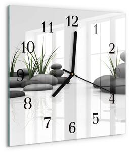 Skleněné hodiny na stěnu Kamenné lázně zskc-30x30-00170887