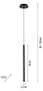 Paul Neuhaus Závěsné LED svítidlo FLUTE 4,3W, v. 60 cm, 3000K Barva: Černé