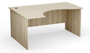 Ergonomický kancelářský pracovní stůl PRIMO Classic, 1600 x 1200 mm, levý, dub přírodní