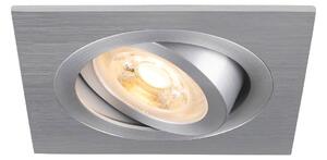 LA 1007379 NEW TRIA® 75 stropní vestavné svítidlo, čtvercové, max. 10W GU10, hliník - BIG WHITE (SLV)