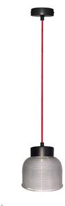 CLX Závěsné retro osvětlení FROSINONE, 1xE27, 40W, 14,5cm, kulaté, červené 50101287