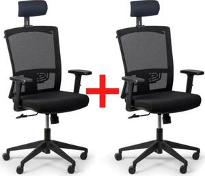 Kancelářská židle FELIX 1+1 ZDARMA, černá