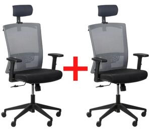 Kancelářská židle FELIX 1+1 ZDARMA, šedá
