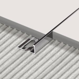 Profielenloods - Hliníková lišta na obklady Barva: Gunmetal - 10 mm - Délka 2,50 m