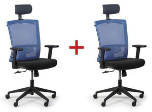 Kancelářská židle FELIX 1+1 ZDARMA, modrá