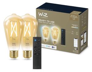 SADA 2xLED Stmívatelná žárovka ST64 E27/7W/230V 2000-5000K CRI 90 Wi-Fi + DO-WiZ