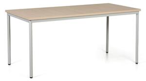 Jídelní stůl TRIVIA, světle šedá konstrukce, 1600 x 800 mm, wenge