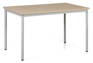 Jídelní stůl TRIVIA, světle šedá konstrukce, 1200 x 800 mm, bříza