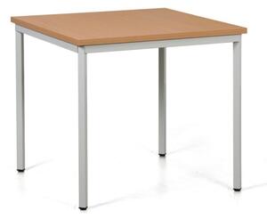 Jídelní stůl TRIVIA, světle šedá konstrukce, 800 x 800 mm, buk