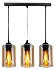 Candellux Černo-hnědý závěsný lustr Bistro pro žárovku 3x E27 33-00545