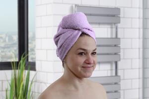 Rychleschnoucí turban na vlasy RENA lila