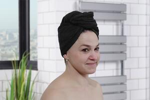 Rychleschnoucí turban na vlasy RENA černý
