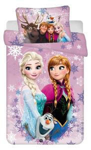 Bavlněné dětské povlečení do postýlky 100x135 cm Frozen "Purple" – Jerry Fabrics