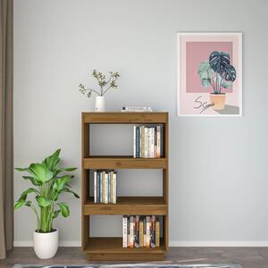 Knihovna/dělicí stěna medově hnědá 60x35x103cm masivní borovice
