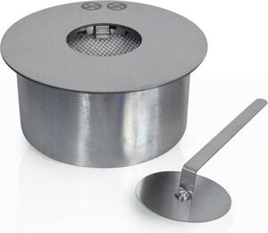 Kulatý hořák pro krb na bioetanol, nerezová ocel, 2,5 l, průměr 25 cm