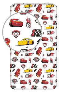 Napínací bavlněné dětské prostěradlo 90x200 cm Cars "McQueen" – Jerry Fabrics