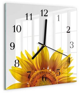 Skleněné hodiny na stěnu Květ zskc-30x30-00171068