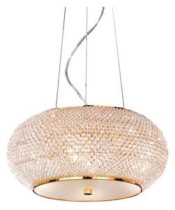 Ideal Lux - Křišťálový lustr na lanku PASHA 6xE14/40W/230V pr. 40cm zlatá