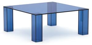 Modrý skleněný konferenční stolek 85x85 cm Adularia – Kave Home
