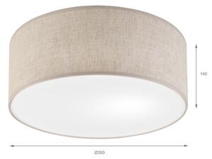Stropní svítidlo SIRJA 1xE27/15W/230V pr. 35 cm béžová
