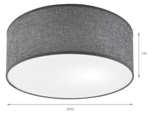 Stropní svítidlo SIRJA 1xE27/15W/230V pr. 35 cm šedá