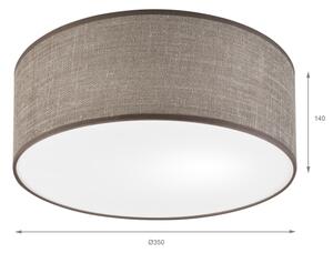 Stropní svítidlo SIRJA 1xE27/15W/230V pr. 35 cm hnědá