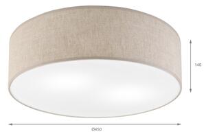 Stropní svítidlo SIRJA 2xE27/15W/230V pr. 45 cm béžová