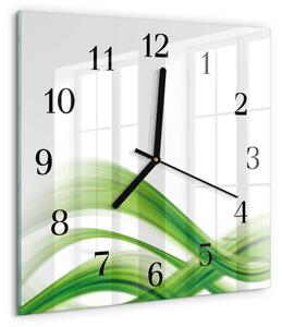 Skleněné hodiny na stěnu Abstraktní vlna zskc-30x30-00171182