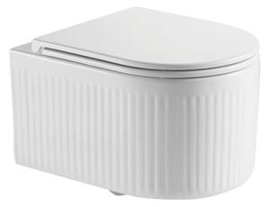 Invena Glamour, závěsná WC mísa se Swirlflush 495x365x363 mm + toaletní sedátko s pomalým zavíráním, bílá, INV-CE-92-001-L