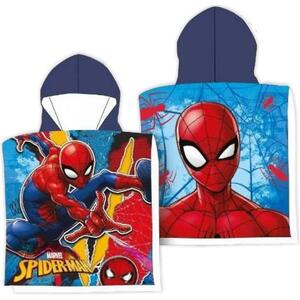 Chlapecké pončo - plážová osuška s kapucí Spiderman - 55 x 110 cm