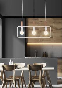 CLX Závěsné světlo ve skandinávském stylu nad jídelní stůl MODENA , 3xE27, 60W, bílé 33-73532