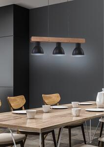 CLX Závěsné osvětlení nad jídelní stůl ve skandinávském stylu BADAJOZ, 3xE27, 60W, černé 33-73471