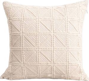 HOMLA Háčkovaný povlak na polštář Crochet smetanový 45x45 cm