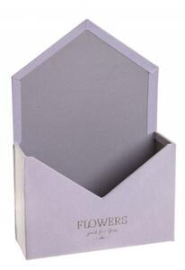 Flower box obálka, fialová sametová