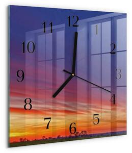 Skleněné hodiny na stěnu Pole zskc-30x30-00171206
