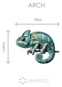 Chameleon textilní přelepitelná samolepka na zeď arch 45 x 35 cm