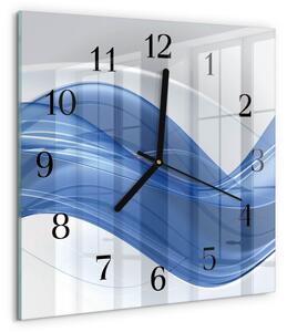 Skleněné hodiny na stěnu Abstraktní čáry zskc-30x30-00171260