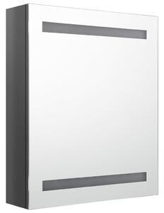 LED koupelnová skříňka se zrcadlem zářivě šedá 50 x 14 x 60 cm