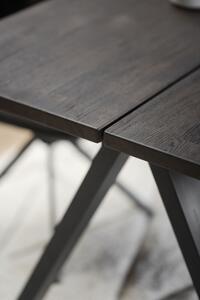 Rowico Hnědý dubový jídelní stůl Carradale 170 cm s černými nohami V