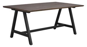 Hnědý dubový jídelní stůl Carradale 170 cm s černými nohami A