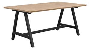 Rowico Přírodní dubový jídelní stůl Carradale 170 cm s černými nohami A