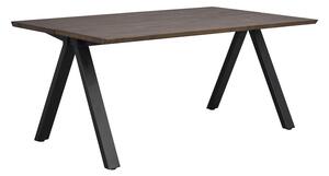 Hnědý dubový jídelní stůl Carradale 170 cm s černými nohami V