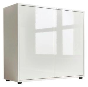 KOMODA, bílá, vysoce lesklá bílá, 79/73/33 cm MID.YOU - Široké komody, Online Only