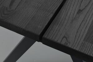 Rowico Černý dubový jídelní stůl Carradale 220 cm s černými nohami V