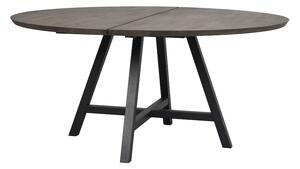 Hnědý dubový jídelní stůl Carradale 150 cm s černými nohami A