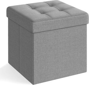 SEDACÍ BOX, textil, kompozitní dřevo, 38/38/38 cm - Taburety, Online Only
